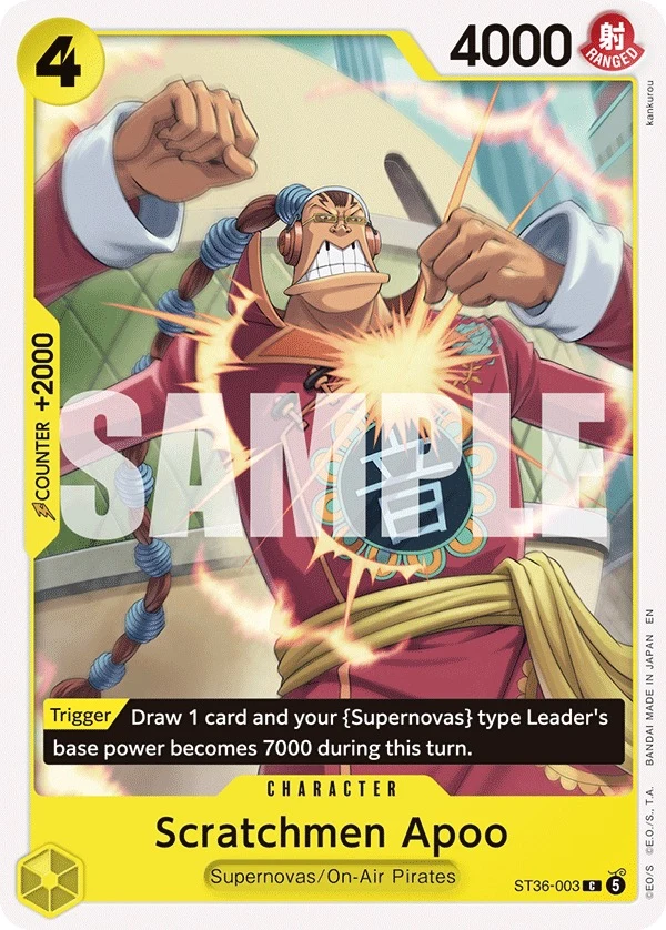 Carte One Piece anglaise Scratchmen Apoo ST36-003 C