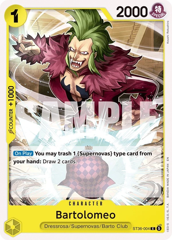 Carte One Piece anglaise Bartolomeo ST36-004 C