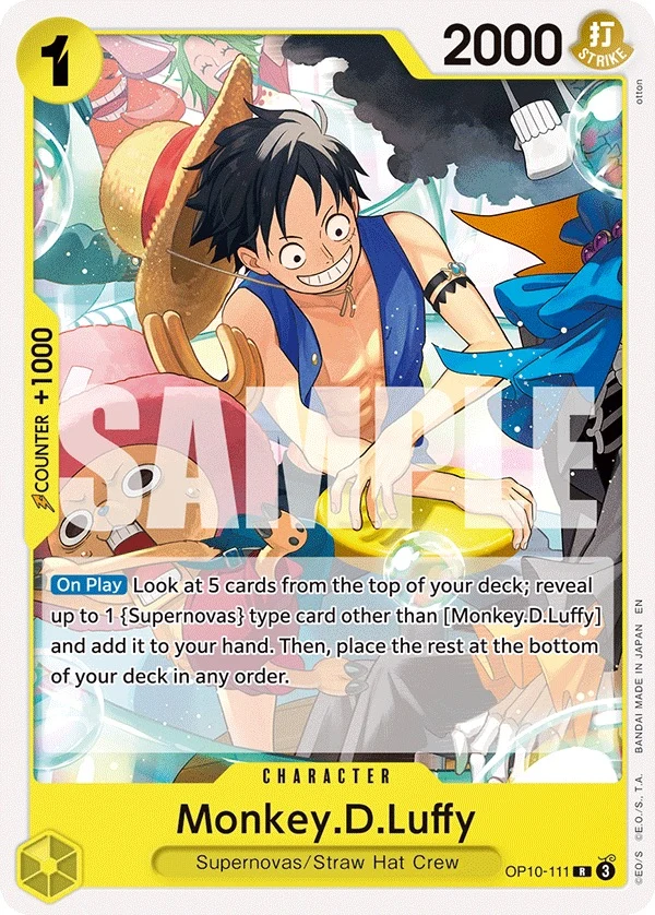 Carte One Piece anglaise Monkey.D.Luffy OP10-111 R