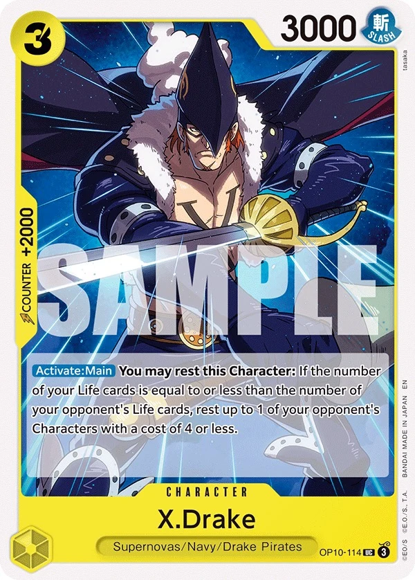 Carte One Piece anglaise X.Drake OP10-114 UC