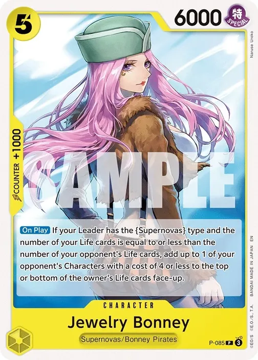 Carte One Piece anglaise P-085 Jewelry Bonney