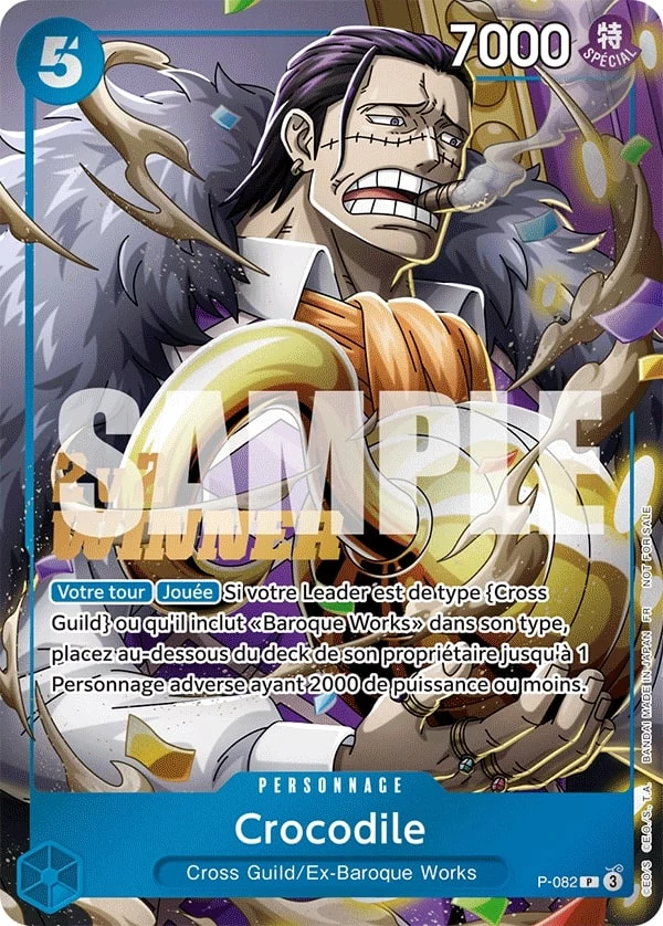 Carte One Piece française Crocodile P-082 P