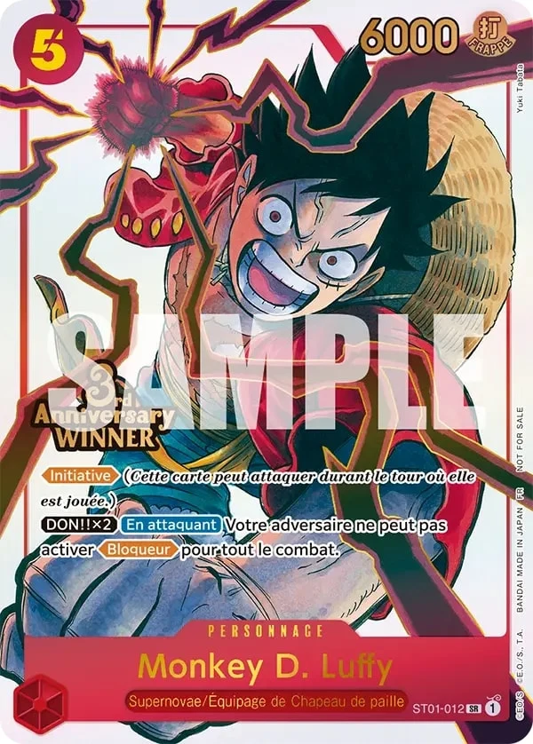 Carte One Piece française Monkey D. Luffy ST01-012 SR