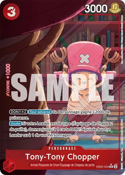 Carte One Piece française EB02-003 Tony-Tony Chopper (version 2)