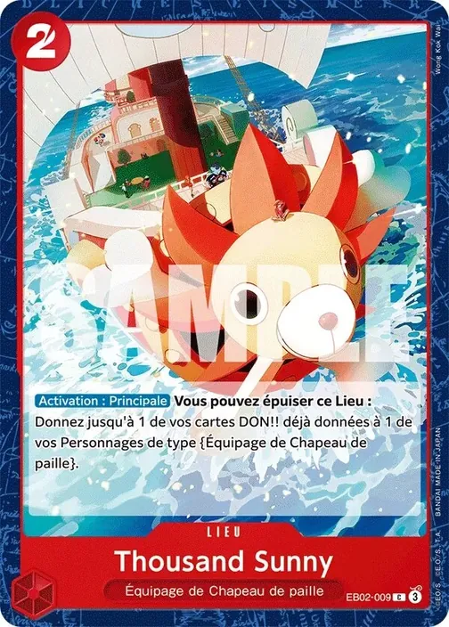 Carte One Piece française EB02-009 Thousand Sunny