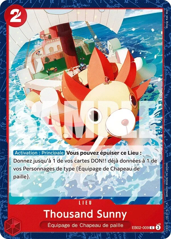 Carte One Piece française Thousand Sunny EB02-009 C