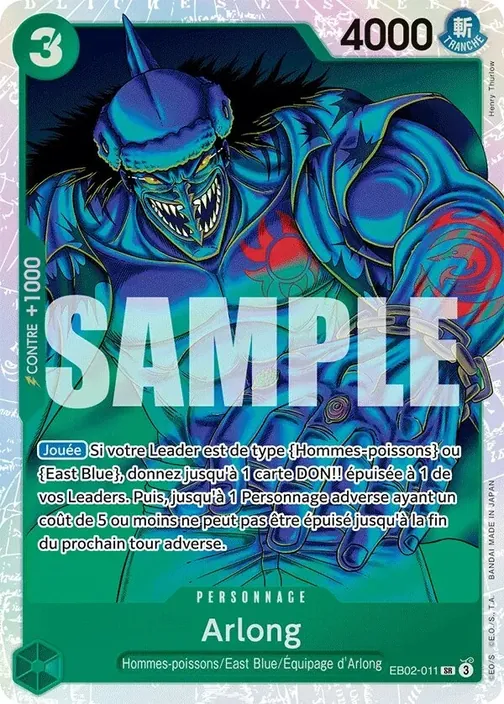 Carte One Piece française EB02-011 Arlong
