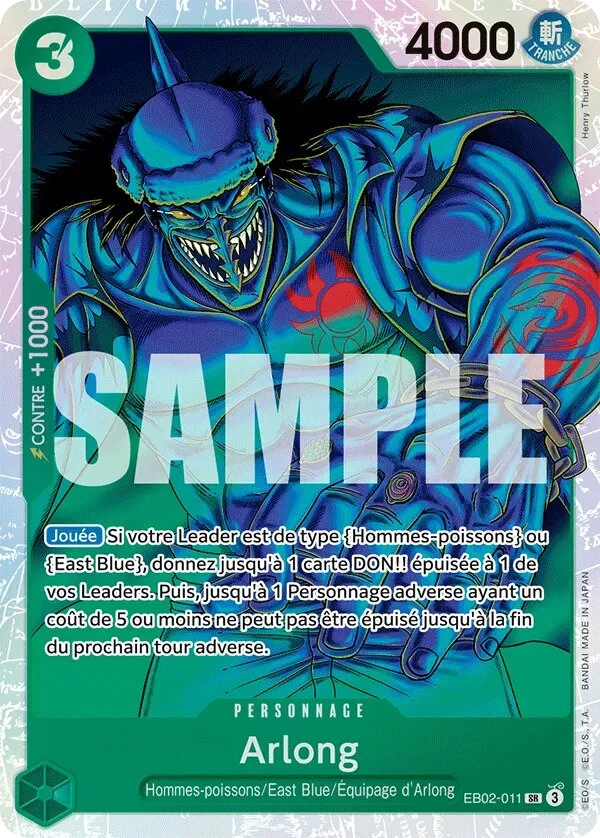 Carte One Piece française Arlong EB02-011 SR