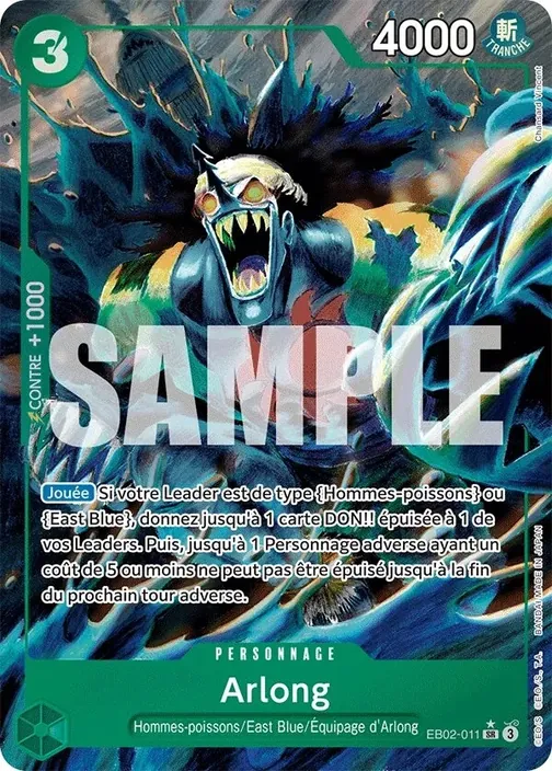Carte One Piece française EB02-011 Arlong (version 2)