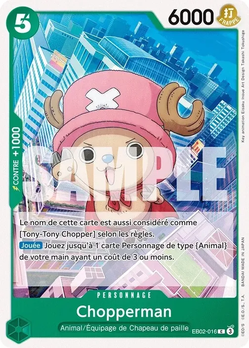 Carte One Piece française EB02-016 Chopperman
