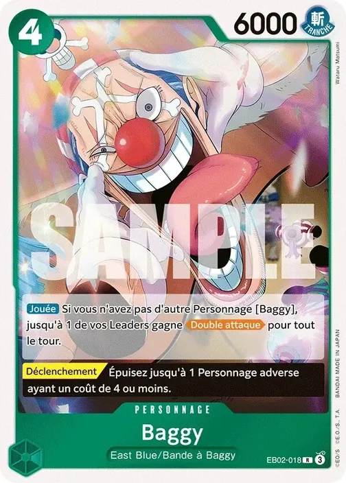 Carte One Piece française EB02-018 Baggy