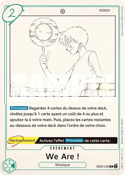 Carte One Piece française EB02-020 We Are !