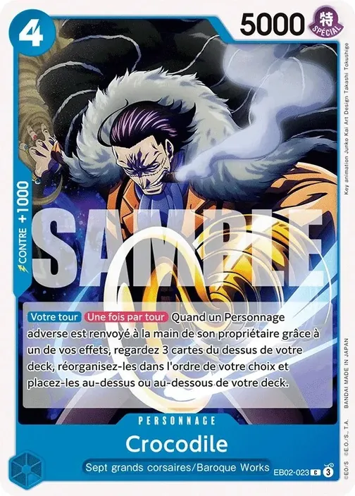 Carte One Piece française EB02-023 Crocodile