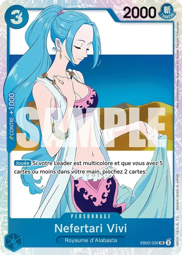 Carte One Piece française Nefertari Vivi EB02-026 SR