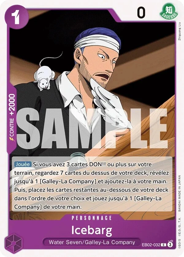 Carte One Piece française Icebarg EB02-032 C