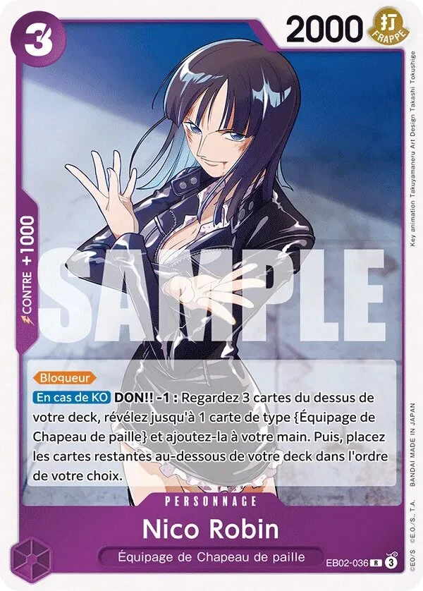 Carte One Piece française Nico Robin EB02-036 R