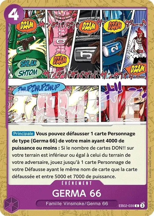 Carte One Piece française EB02-039 GERMA 66