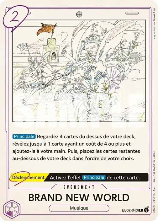 Carte One Piece française EB02-040 BRAND NEW WORLD