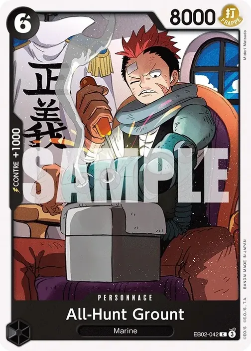 Carte One Piece française EB02-042 All-Hunt Grount