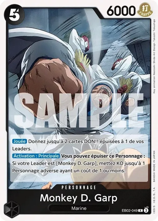 Carte One Piece française EB02-049 Monkey D. Garp