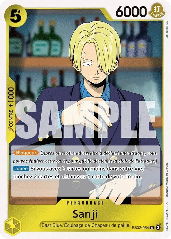 Carte One Piece française Sanji EB02-054 R