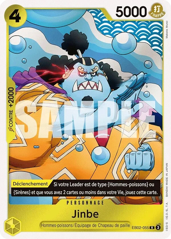 Carte One Piece française Jinbe EB02-055 R