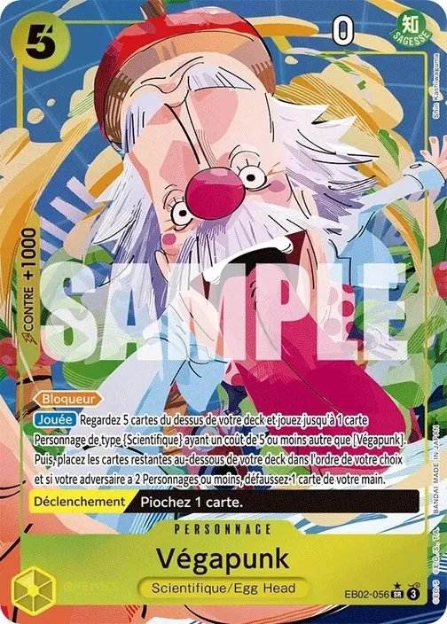 Carte One Piece française EB02-056 Végapunk (version 2)