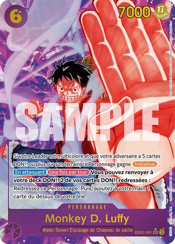 Carte One Piece française Monkey D. Luffy EB02-061 SEC
