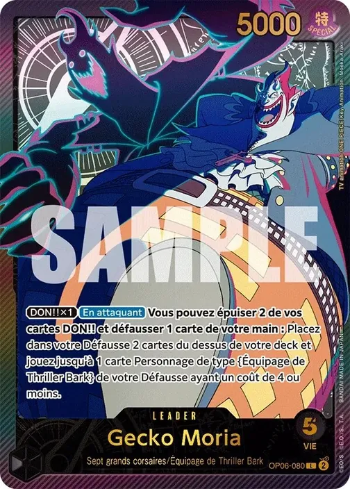 Carte One Piece française OP06-080 Gecko Moria (version 3)