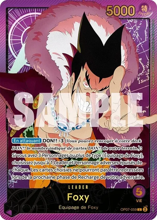 Carte One Piece française OP07-059 Foxy (version 3)