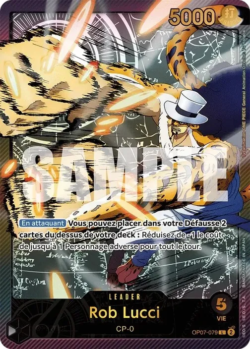 Carte One Piece française OP07-079 Rob Lucci (version 3)