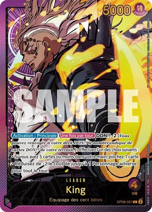 Carte One Piece française OP08-057 King (version 3)