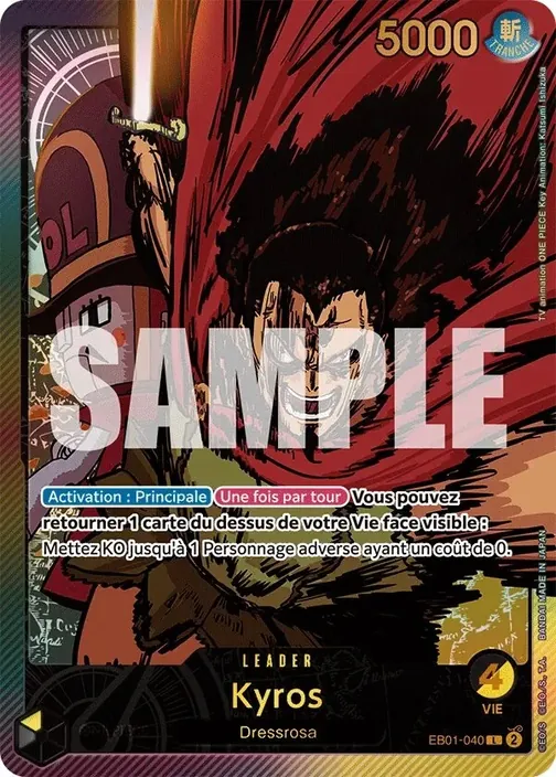 Carte One Piece française EB01-040 Kyros (version 3)