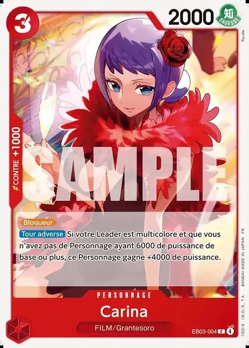 Carte One Piece française EB03-004 Carina