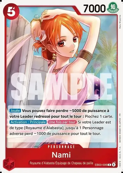 Carte One Piece française EB03-006 Nami