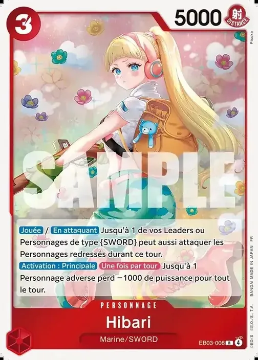 Carte One Piece française EB03-008 Hibari