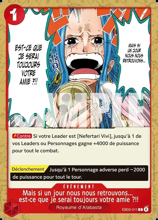 Carte One Piece française Mais si un jour nous nous retrouvons... est-ce que je serai toujours votre amie ?!! EB03-011 C