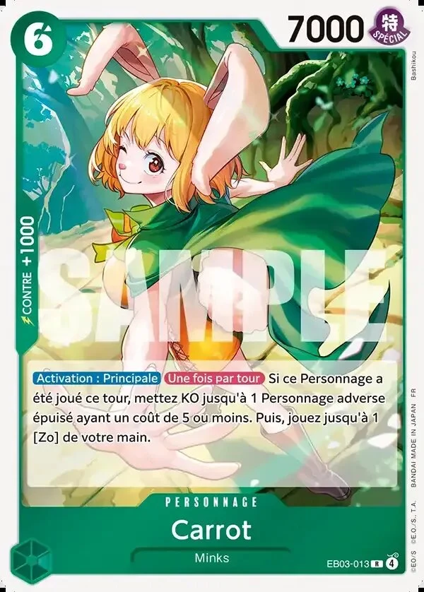 Carte One Piece française Carrot EB03-013 R