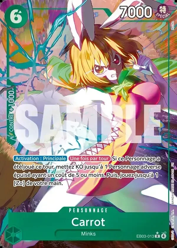 Carte One Piece française Carrot EB03-013 R