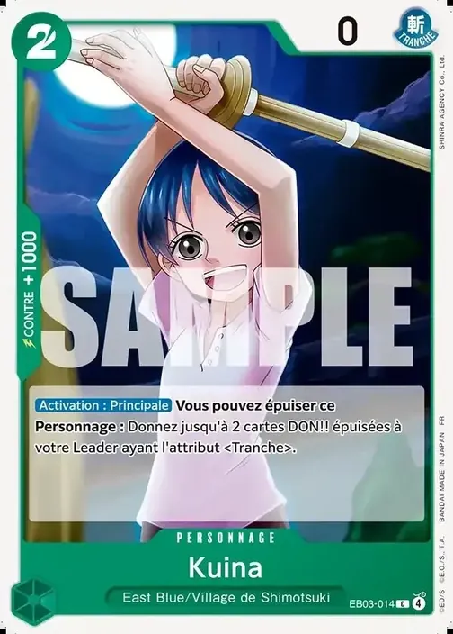 Carte One Piece française EB03-014 Kuina