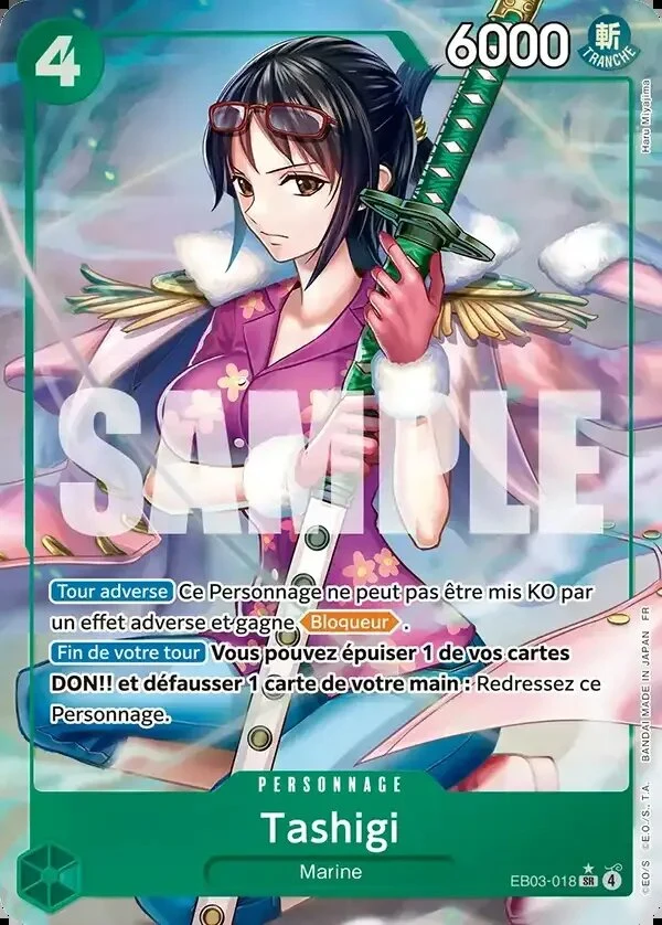 Carte One Piece française Tashigi EB03-018 SR