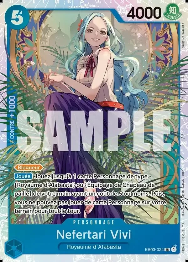 Carte One Piece française Nefertari Vivi EB03-024 SR
