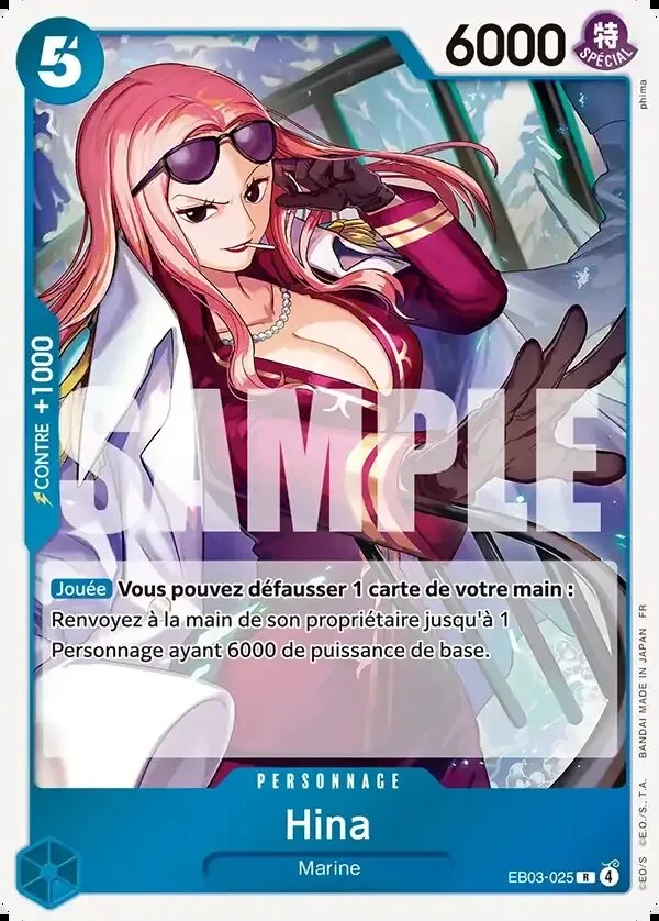 Carte One Piece française Hina EB03-025 R