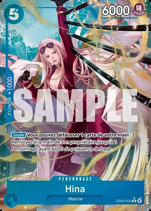 Carte One Piece française EB03-025 Hina (version 2)
