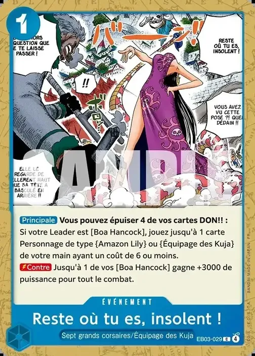 Carte One Piece française EB03-029 Reste où tu es, insolent !