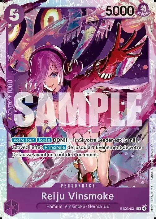 Carte One Piece française EB03-031 Reiju Vinsmoke