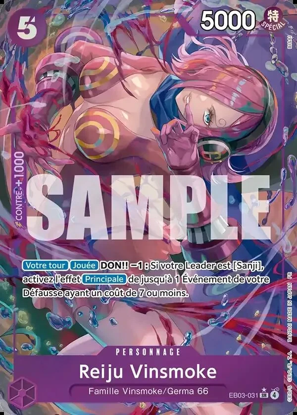 Carte One Piece française Reiju Vinsmoke EB03-031 SR