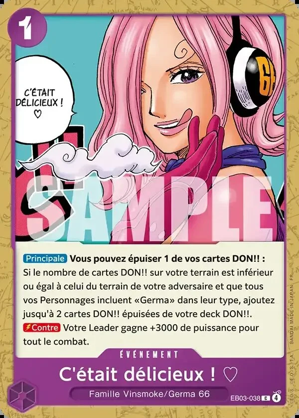 Carte One Piece française C'était délicieux ! ♡ EB03-038 C