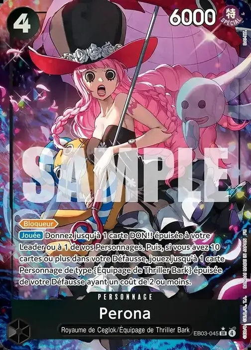 Carte One Piece française EB03-045 Perona (version 2)