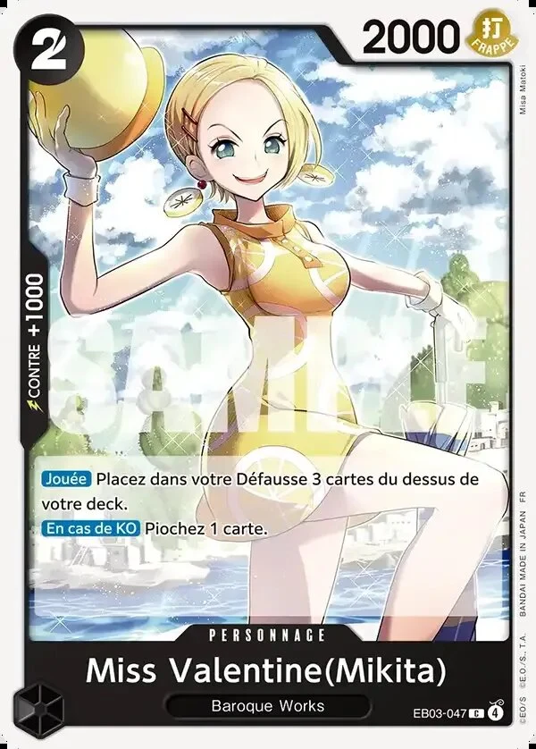 Carte One Piece française Miss Valentine(Mikita) EB03-047 C